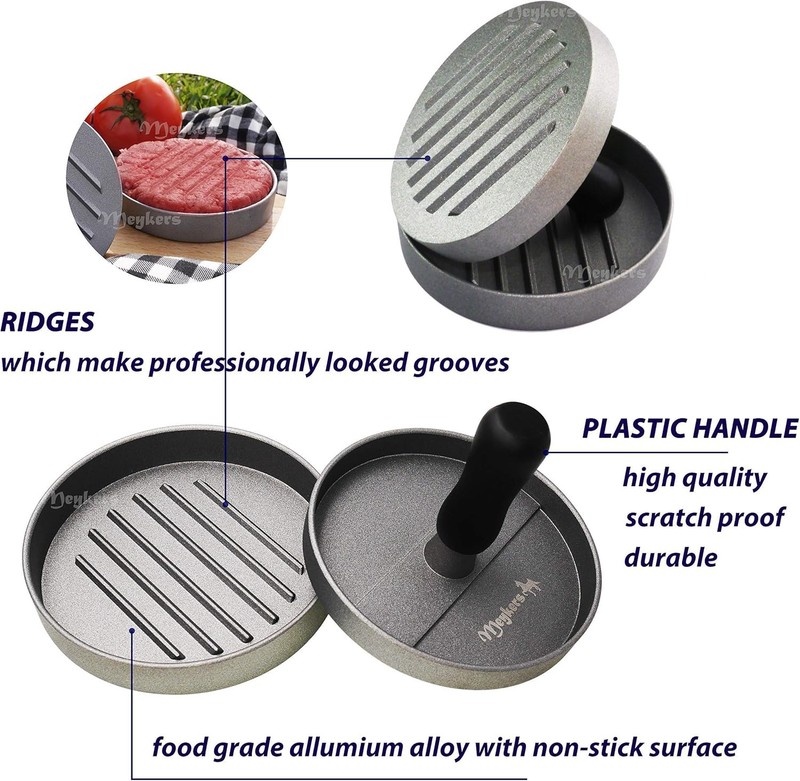 Meykers Non Stick Hamburger Press 100 Wax Patty Paper gallery