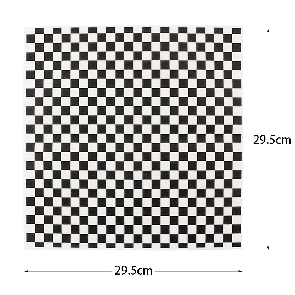 Hslife 100 Sheets Checkered Dry Waxed Deli Paper Sheets, Large, Black gallery