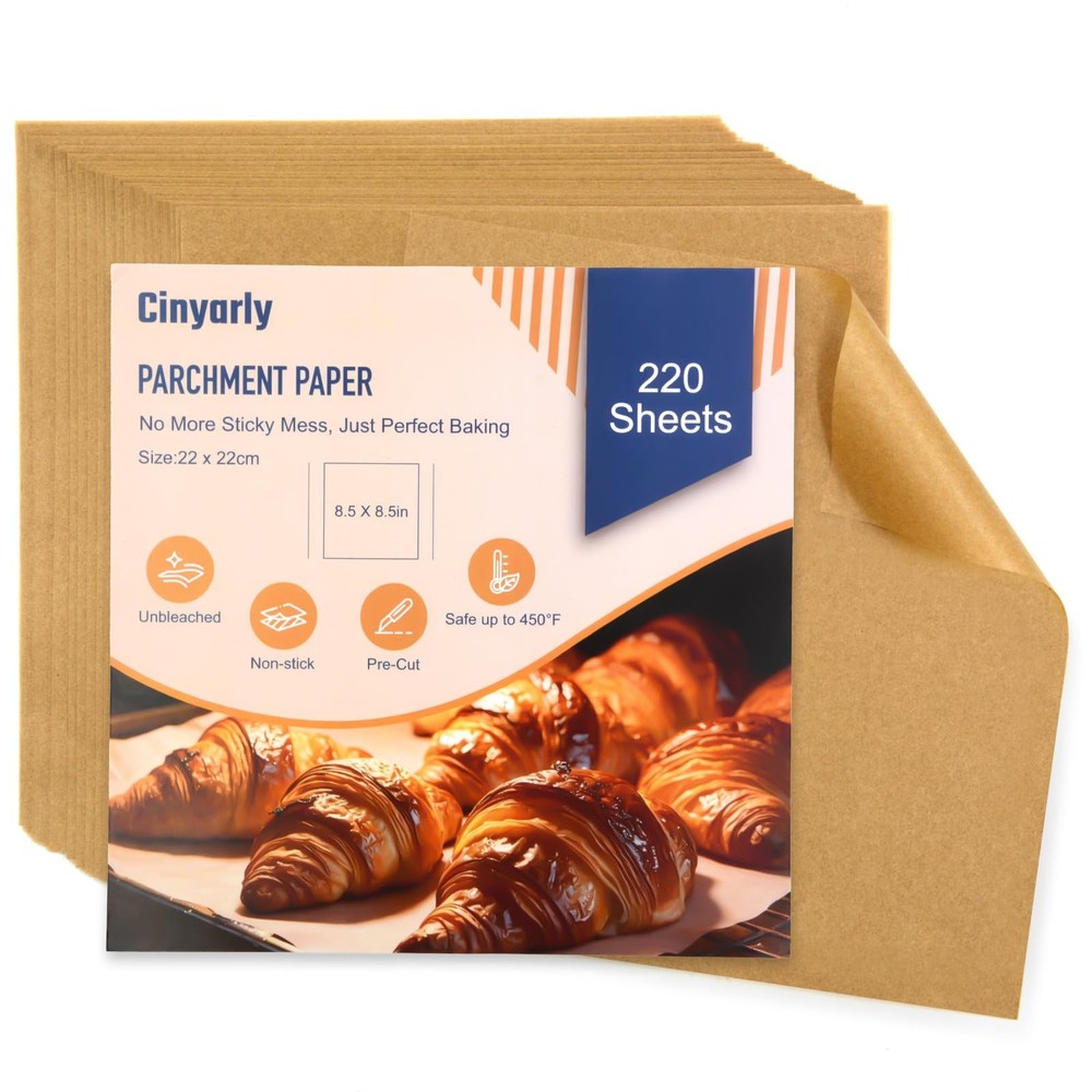 Parchment Paper Sheets, 220 Pcs Air 8.5 X Inch-220pcs, Natural wood color