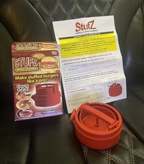 As Seen On TV America’s Stuffed Burger STUFZ – NEW/OPEN BOX w/Bonus Gift (whisk)