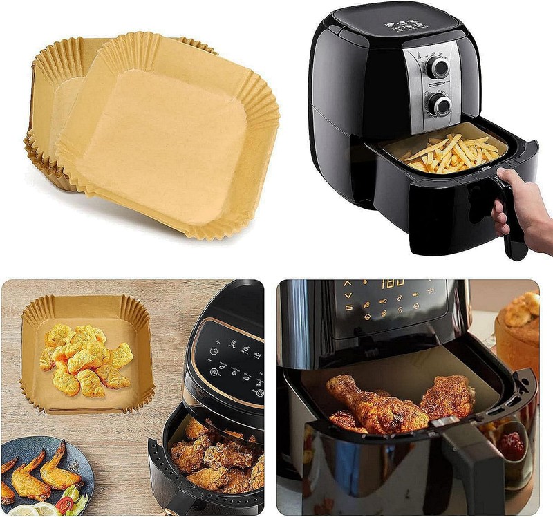 Air Fryer Liners Disposable Compatible 100pcs 7.9 inch, 100* Parchment gallery