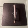 Pampered Chef Cast Iron Grill Press 8.5” Square For Meat, Bacon, Burgers EUC gallery