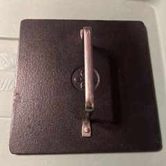 Pampered Chef Cast Iron Grill Press 8.5” Square For Meat, Bacon, Burgers EUC