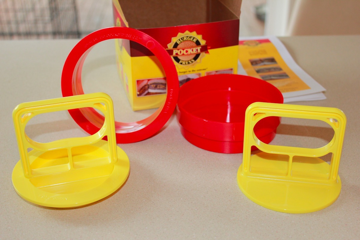 BURGER POCKET PRESS Stuffed Homemade Hamburger Patty Maker Kit gallery