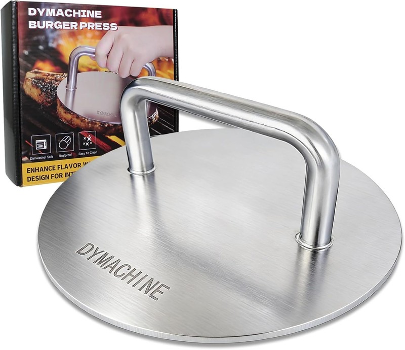 Professional Grade 7-Inch Burger Press - Non-Stick, Heavy Duty Stainless Steel gallery