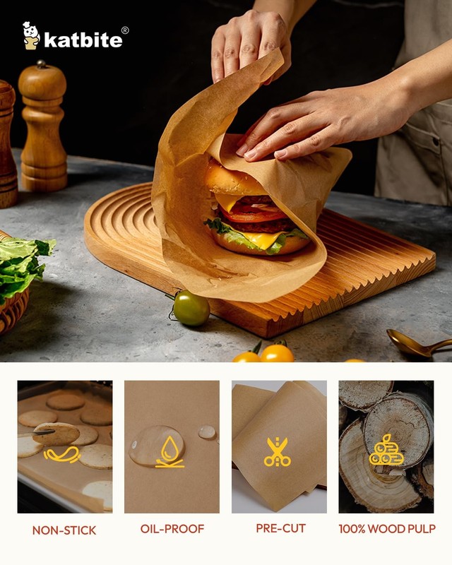 Katbite 400PCS Unbleached Parchment Paper Sheets, 12 12"x16"-400, 12"x16"-400 gallery