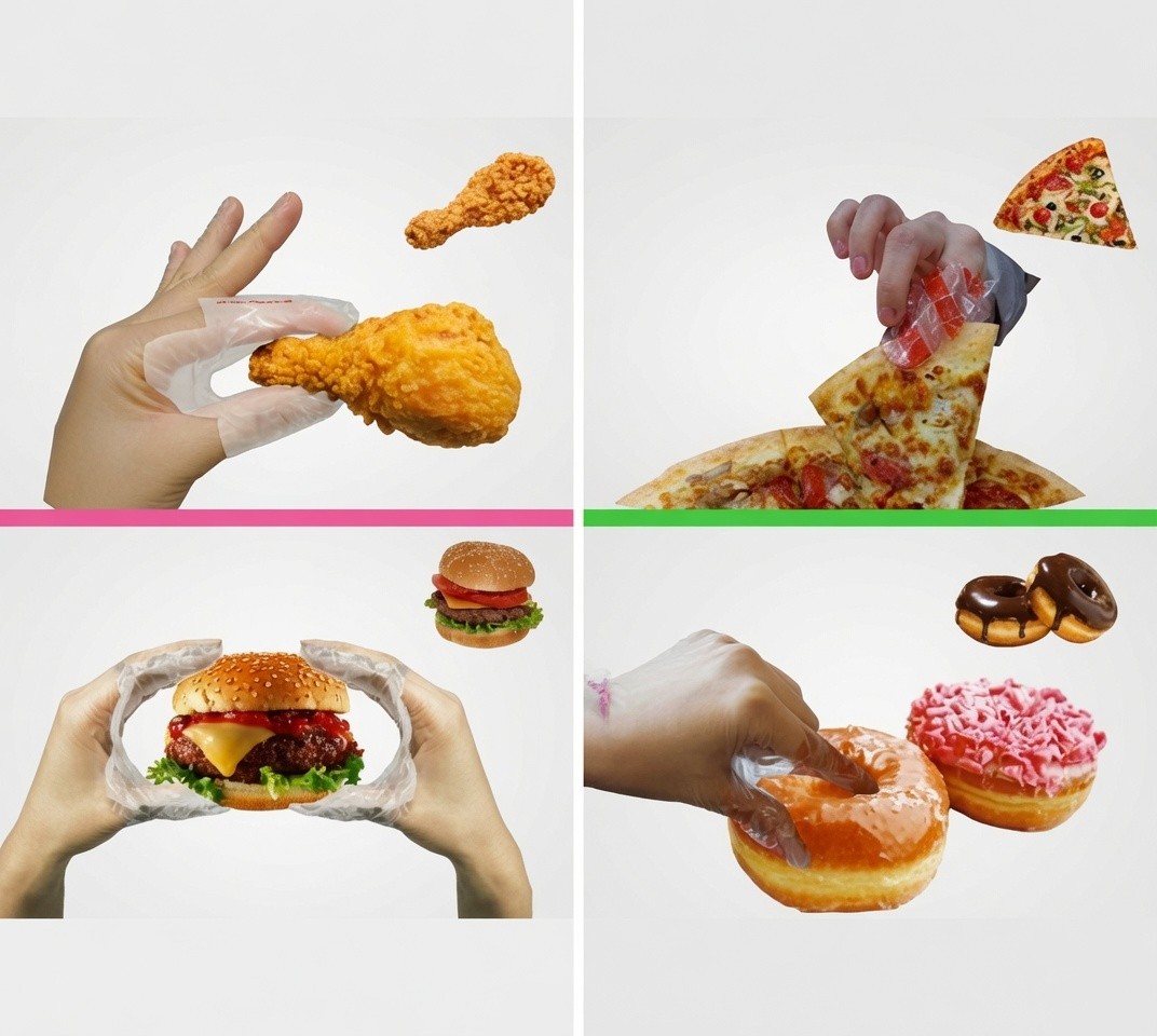 Finger Nap Disposable Clear Gloves 500pcs Kitchen BBQ Chicken Pizza Snack gallery