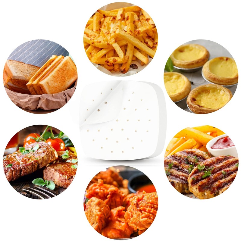 HOFHTD Air Fryer Liners, 200Pcs Disposable Square 12x12 inches, White gallery