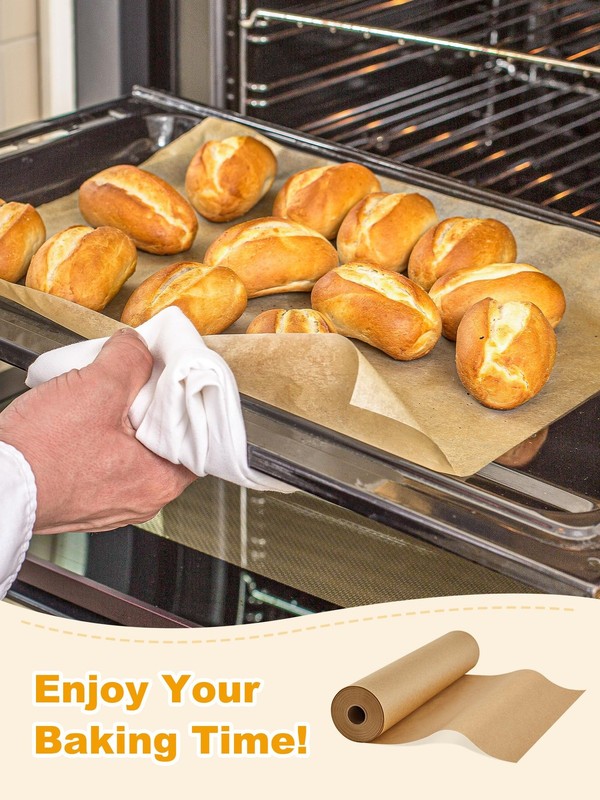 SMARTAKE Parchment Paper Roll for 13 inch x 278 ft, 300 sq.ft, Unbleached gallery