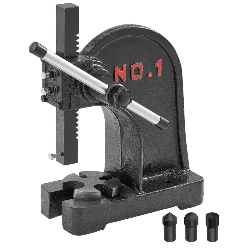 Arbor Press, 1 Ton Manual Arbor Press, 5.9" Maximum Height, Cast Iron Heavy-duty gallery