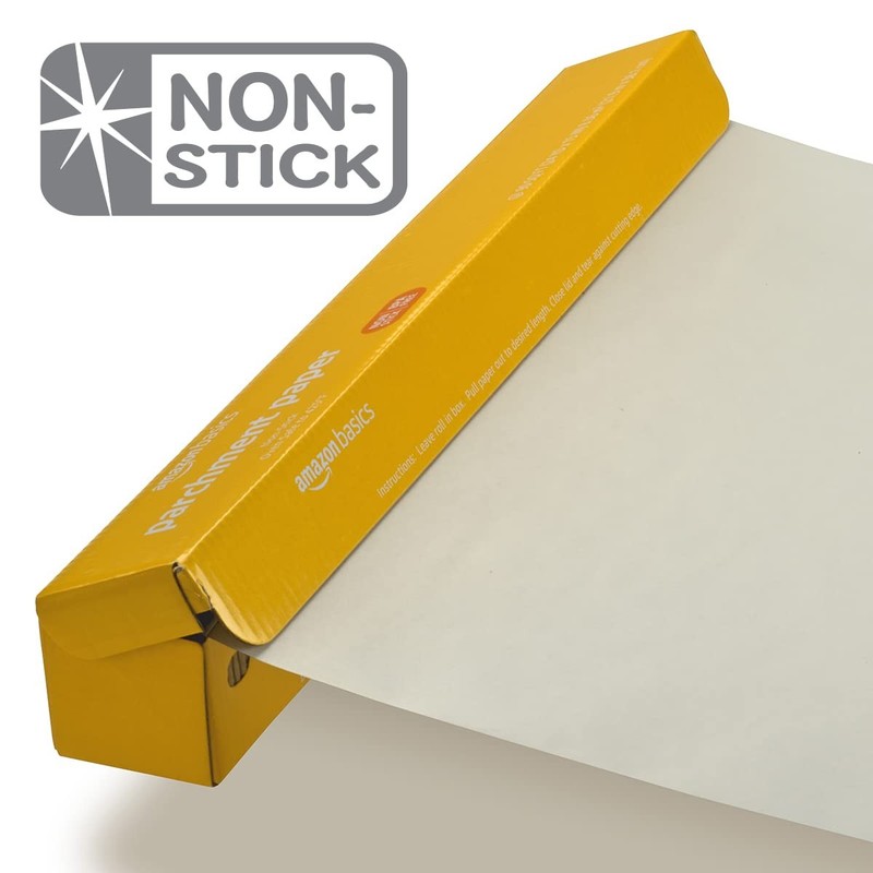 Amazon Basics Non-Stick Parchment Paper for Baking, Cooking, Pack of 1, kraft gallery