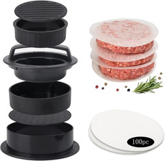 Hamburger Press Patty Maker, Burger Press,Hamburger Press, 3 in 1 Non Stick Patt