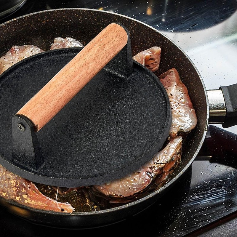 Heavy-Duty 2.6 lbs Cast Iron Press - Perfect for Indoor and Outdoor Chefs gallery