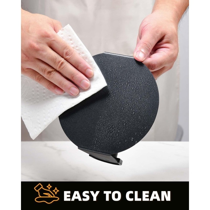 Burger Press, 6'' Round Burger Smasher for Griddle with Heat-Resistant Handle, gallery