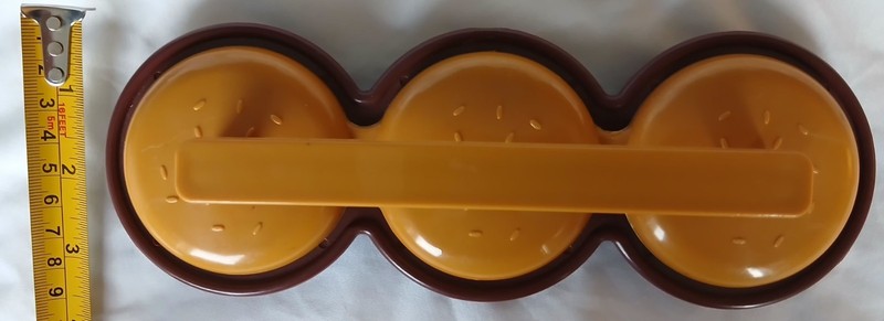 Vintage Charcoal Companion ~ mini slider burger press ~ plastic ~ 2008 ~ makes 3 gallery