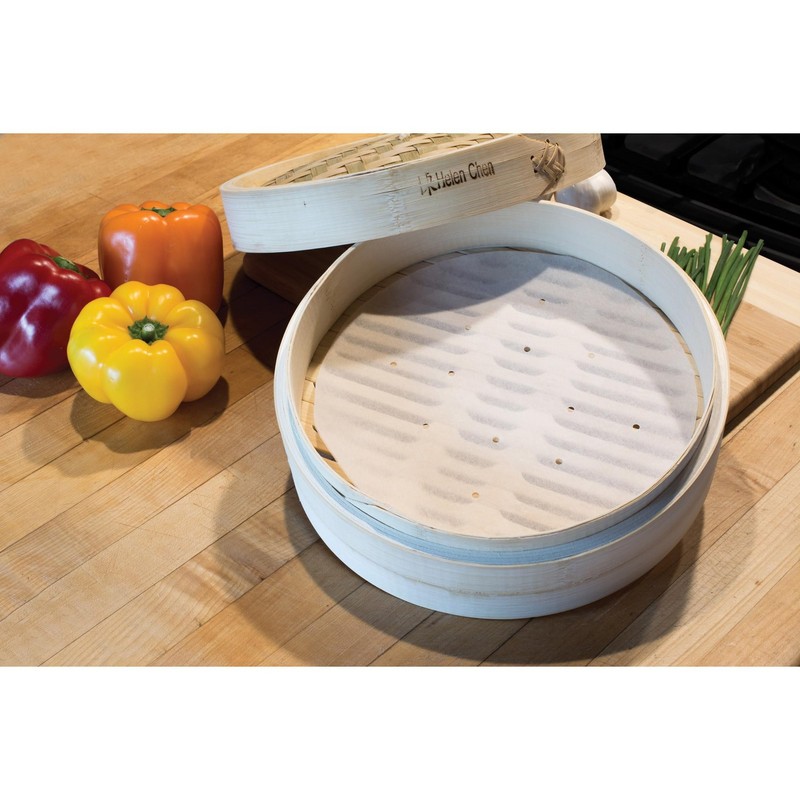 Helen’s Asian Kitchen Steamer Parchment Liners, For Set of 20, Paper, White gallery