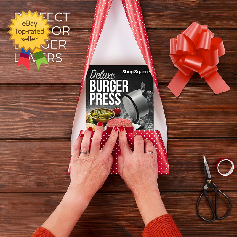 Burger Press Patty Maker Adjustable Thickness 1/4 Lb to 3/4 Lb with Ejector gallery