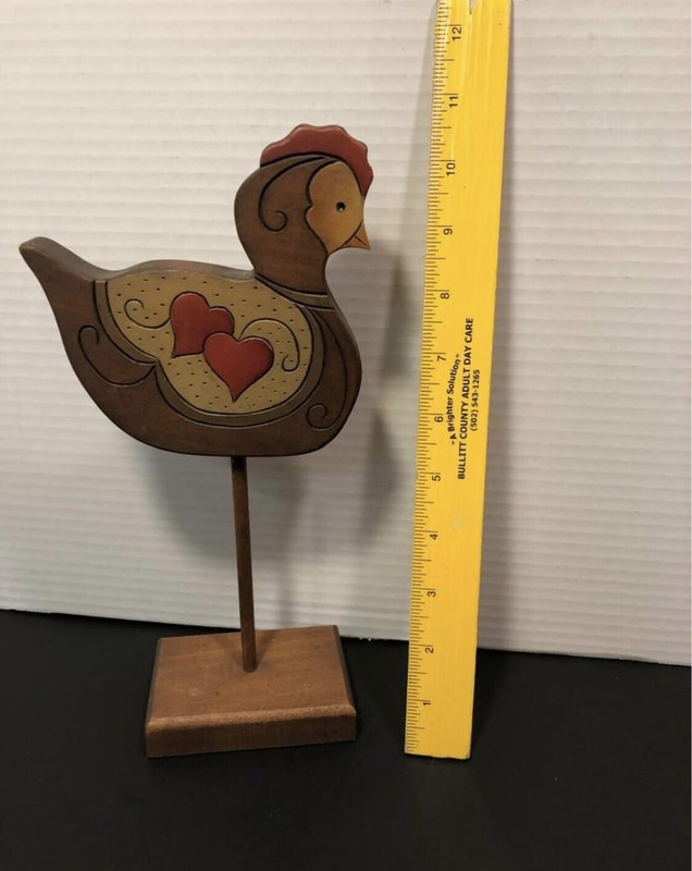 Wooden Rooster Approx 10” High Rustic Country Farmhouse Kitchen EUC gallery