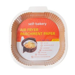 Smad 100 Pcs Air Fryer Paper Liners, 7.9 Inch Unbleached 7.9in, Natural