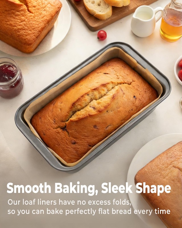 Bake Choice 100 Pcs Loaf Pan Liners for Baking Bread 9x5 9*5 inch, Natural gallery