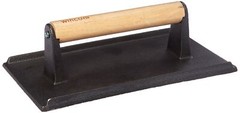 Cast Iron Steak Weight 5.25-Inch by 9-Inch Black Tan Medium