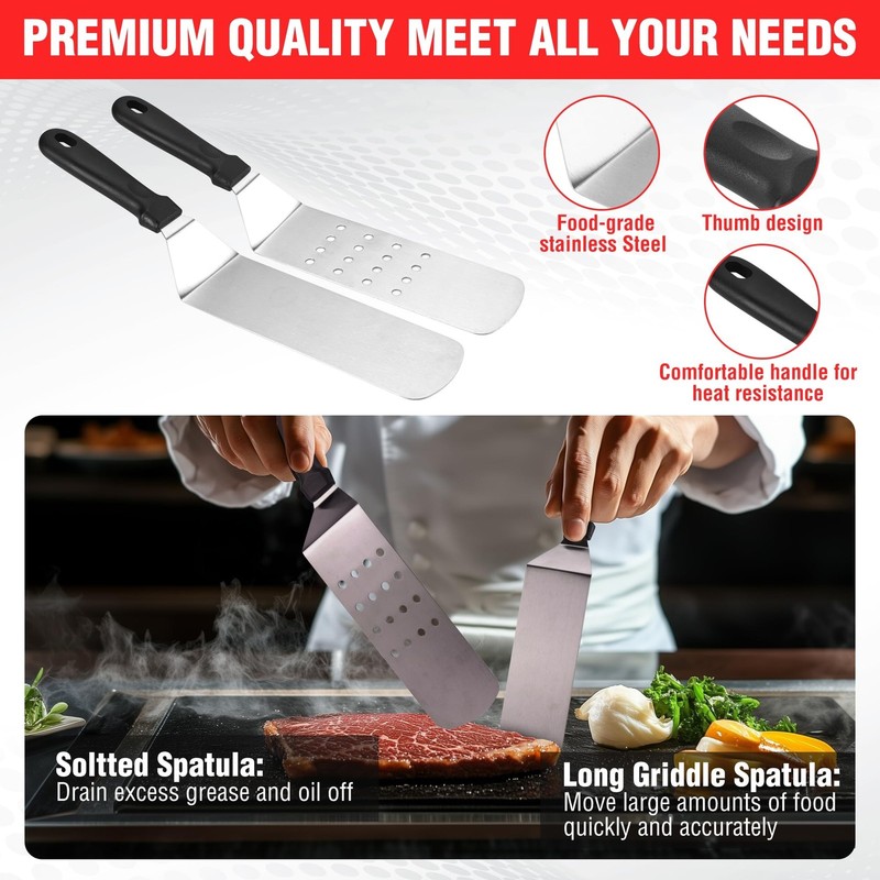PARGRILL 128 PCS Griddle Accessories Kit - Premium Flat Top Grill Accessories... gallery