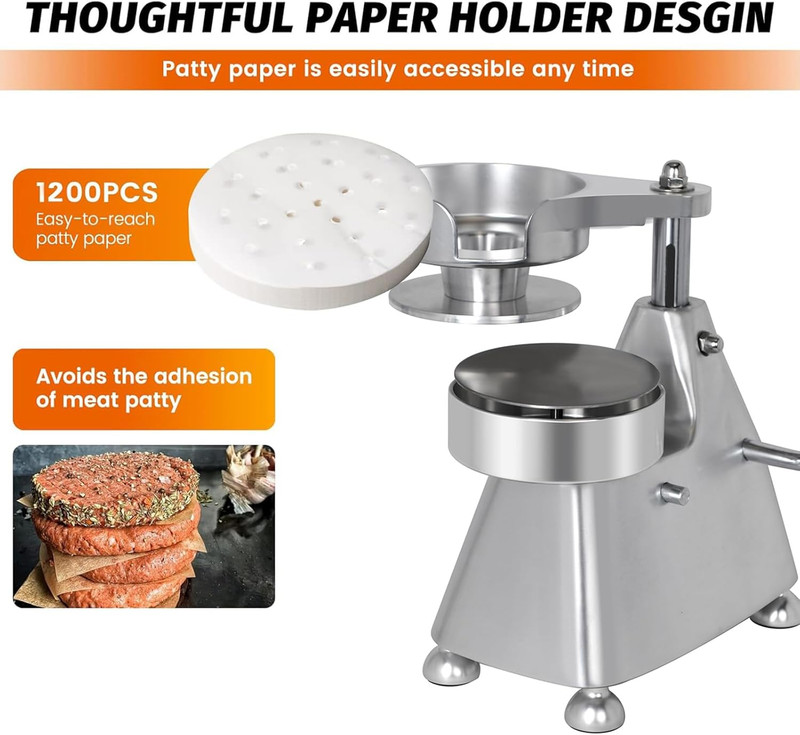 Hakka Commercial Hamburger Press Patty Maker, Stainless Steel Heavy Duty Grill B gallery
