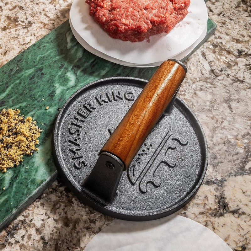 Cast Iron Smash Burger Press Kit gallery