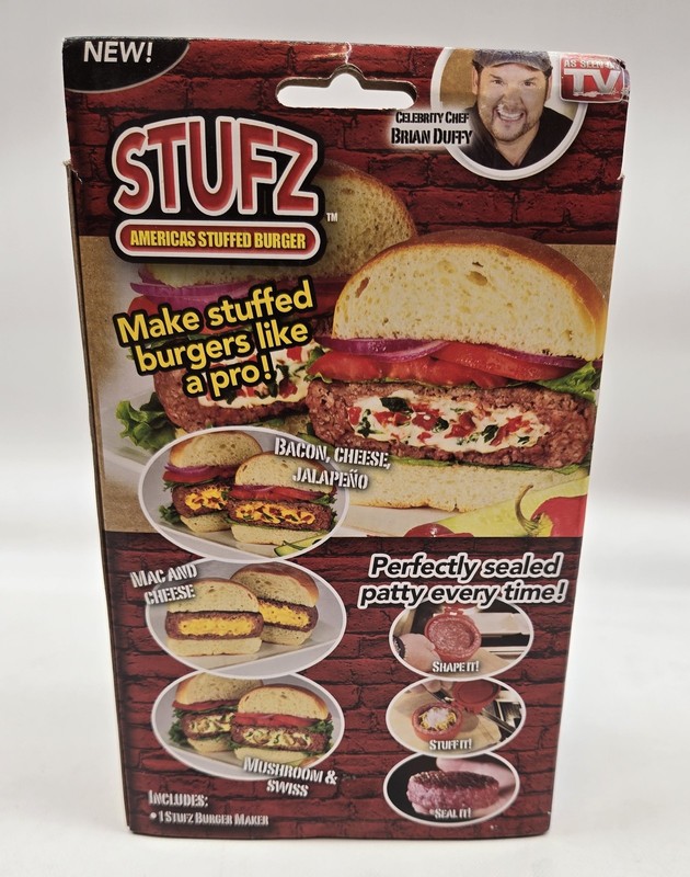 Perfect Bacon Bowl Set w/ Recipe Guide & Stufz Burger Maker Kitchen Cooking Tool gallery