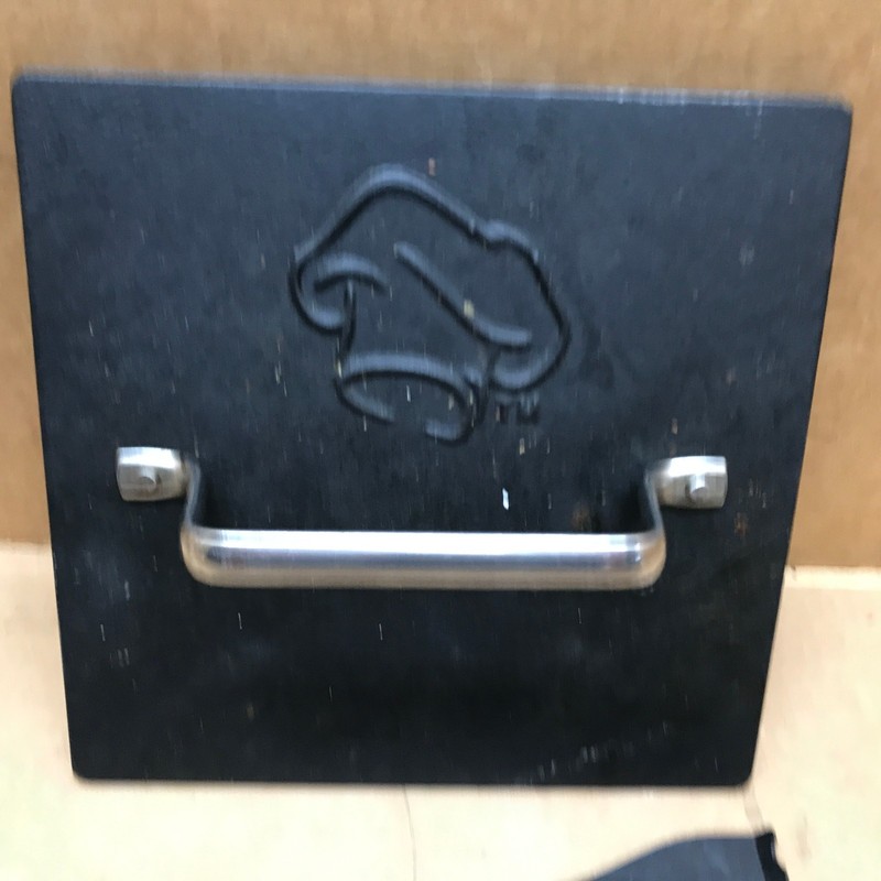 Pampered Chef 8.5" Cast Iron Grill Press and Cleaning Tool gallery
