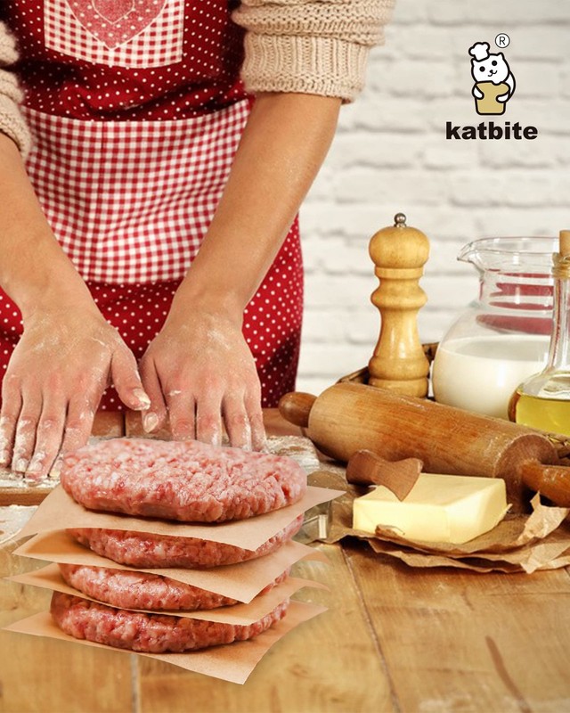 Katbite 300Pcs 6x6 Inches Patty Paper, Burger 6"x6"-300, 6"x6"-300 gallery