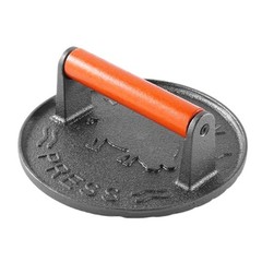 Cast Iron Burger Press Heat Resistant Heavy Duty Patty Maker with Handle