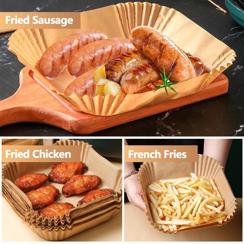 10 Inch Air Fryer Paper Liners, 150Pcs Liner 10 In, Copper gallery