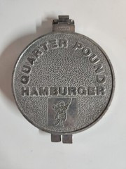 Vintage Aluminum Quarter Pound Hamburger Patties Mold Round Uniform