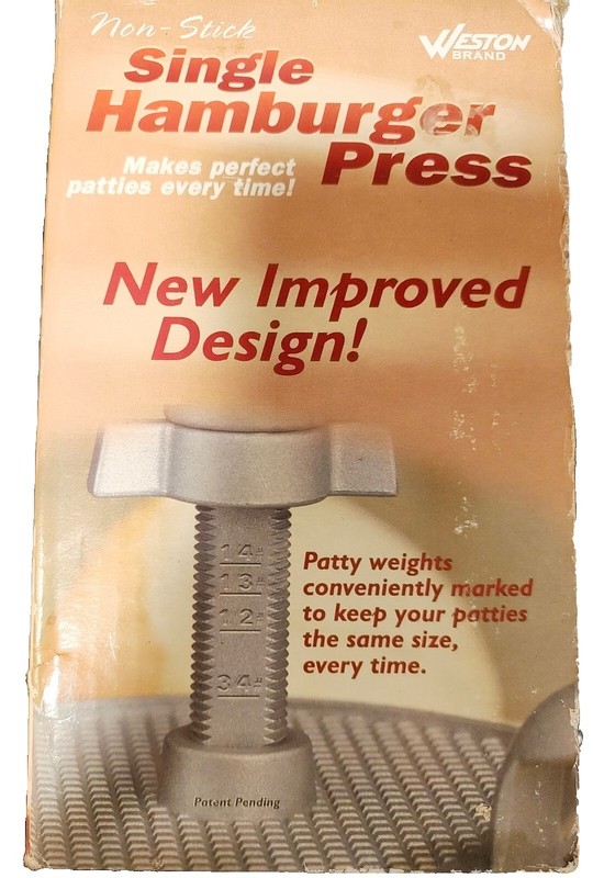 Weston Single Hamburger Press 4-3/8" Diameter Adjustable Patty Thickness gallery