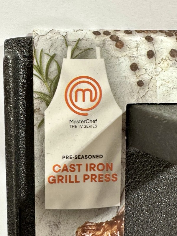 Master Chef Pre-Seasoned Cast Iron Grill Press gallery