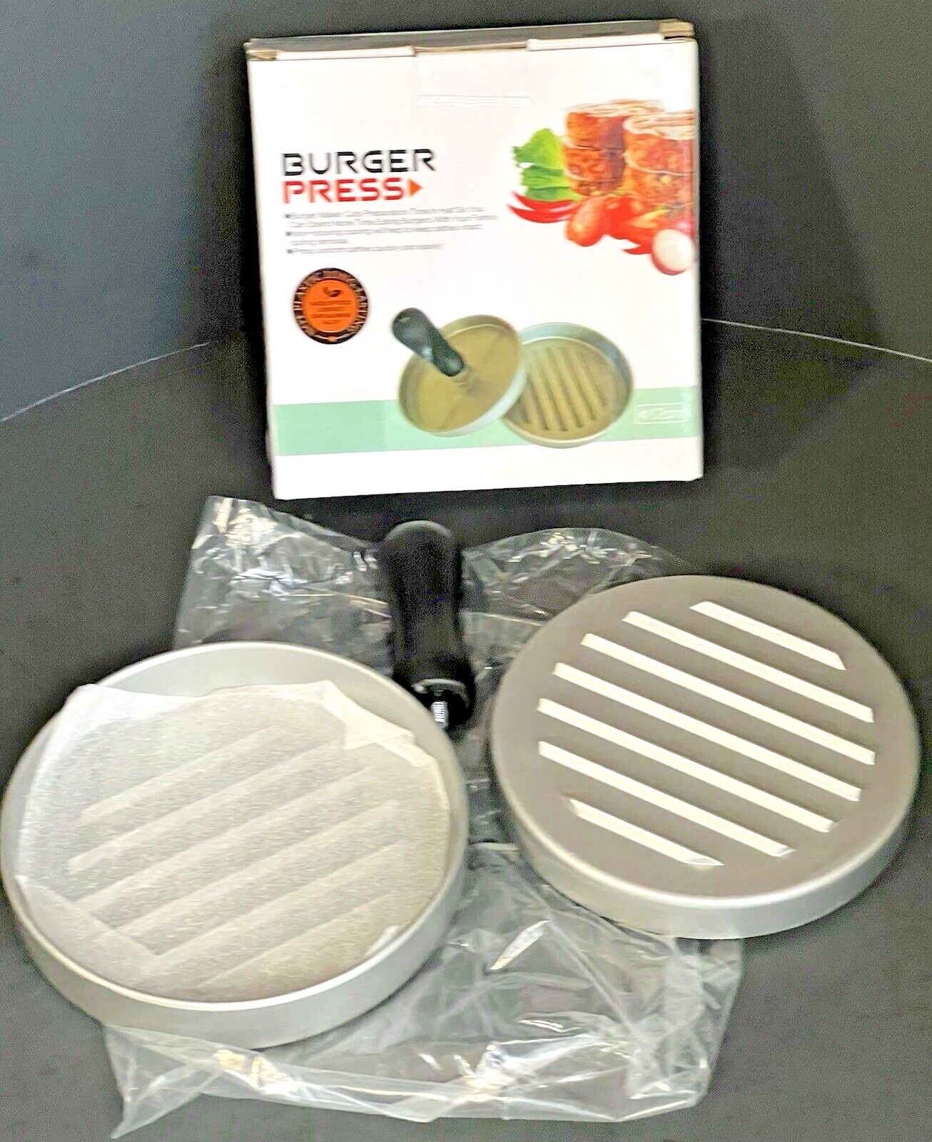 Aluminum Hamburger Meat Press for Perfect Patties BBQ Non-Stick Crab Cakes gallery
