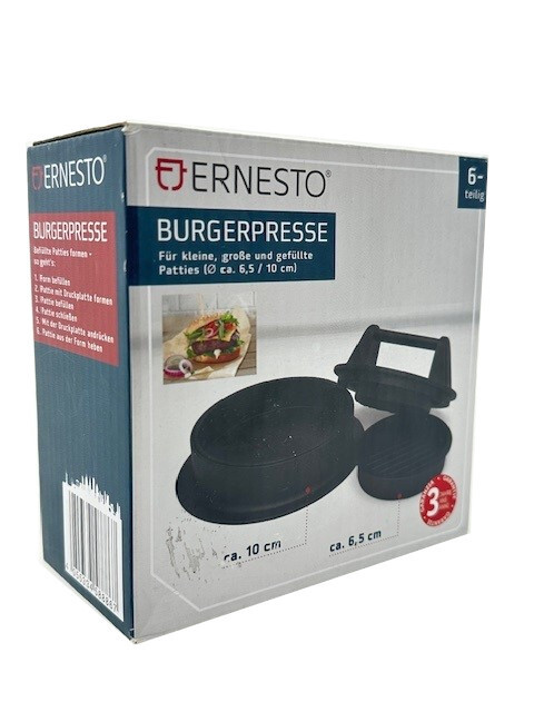 Ernesto Burger Press Set 6-Piece Burger Bun Molds Dishwasher Safe BPA-Free gallery