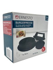Ernesto Burger Press Set 6-Piece Burger Bun Molds Dishwasher Safe BPA-Free