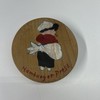 Vintage Wooden Hinged Hamburger Press 3 7/8” Patty Maker Kitchy Chef gallery