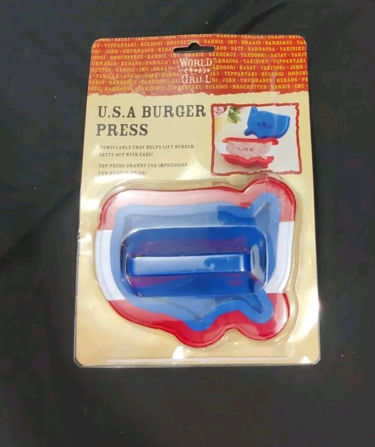World Market USA America Shaped Hamburger Burger Press Grill Patty