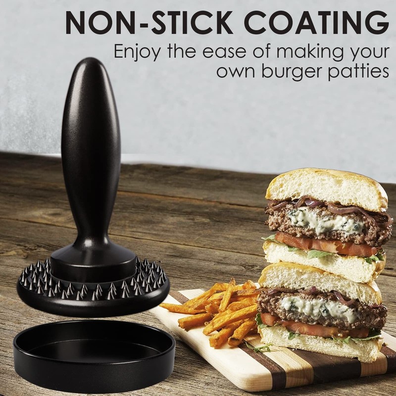 Burger Press Hamburger Press, Dual Sided Meat Tenderizer and Pounder, Hamburg... gallery
