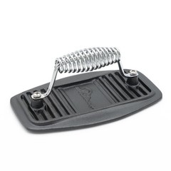 Cast Iron Grill Press Heavy Duty 2.9 lb Burger Bacon & Panini Seasoned