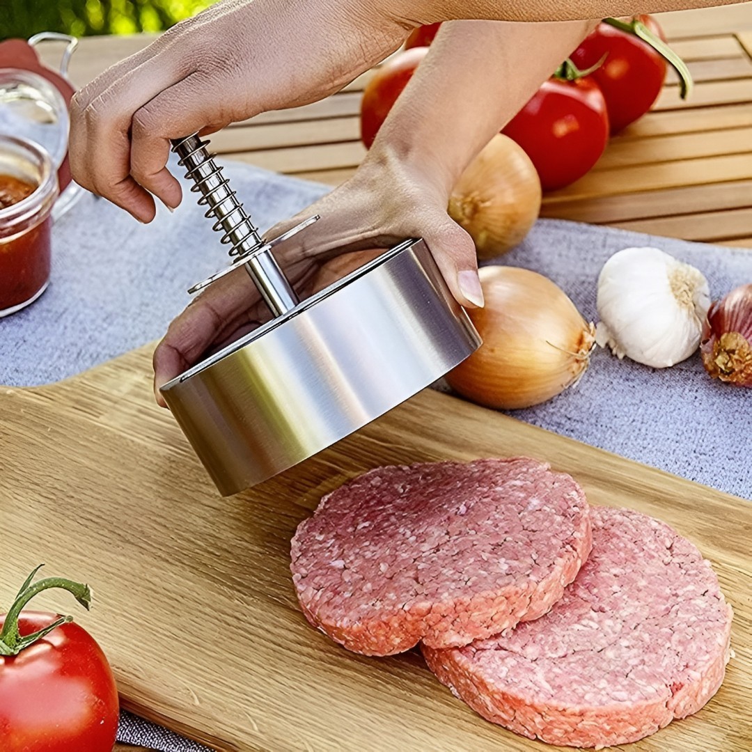 Hamburger Meat Press Patty Maker 304 Stainless Steel round Non-Stick Thickness A gallery
