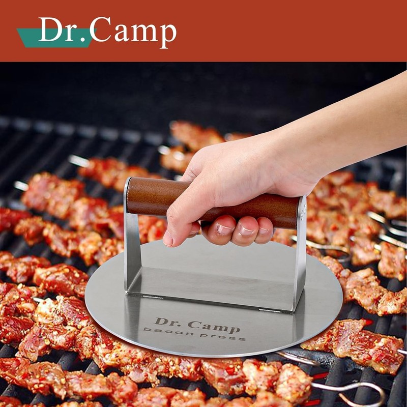 7 Inch Stainless Steel Smash Burger Press Burger Smasher Bacon Press Meat Pre... gallery