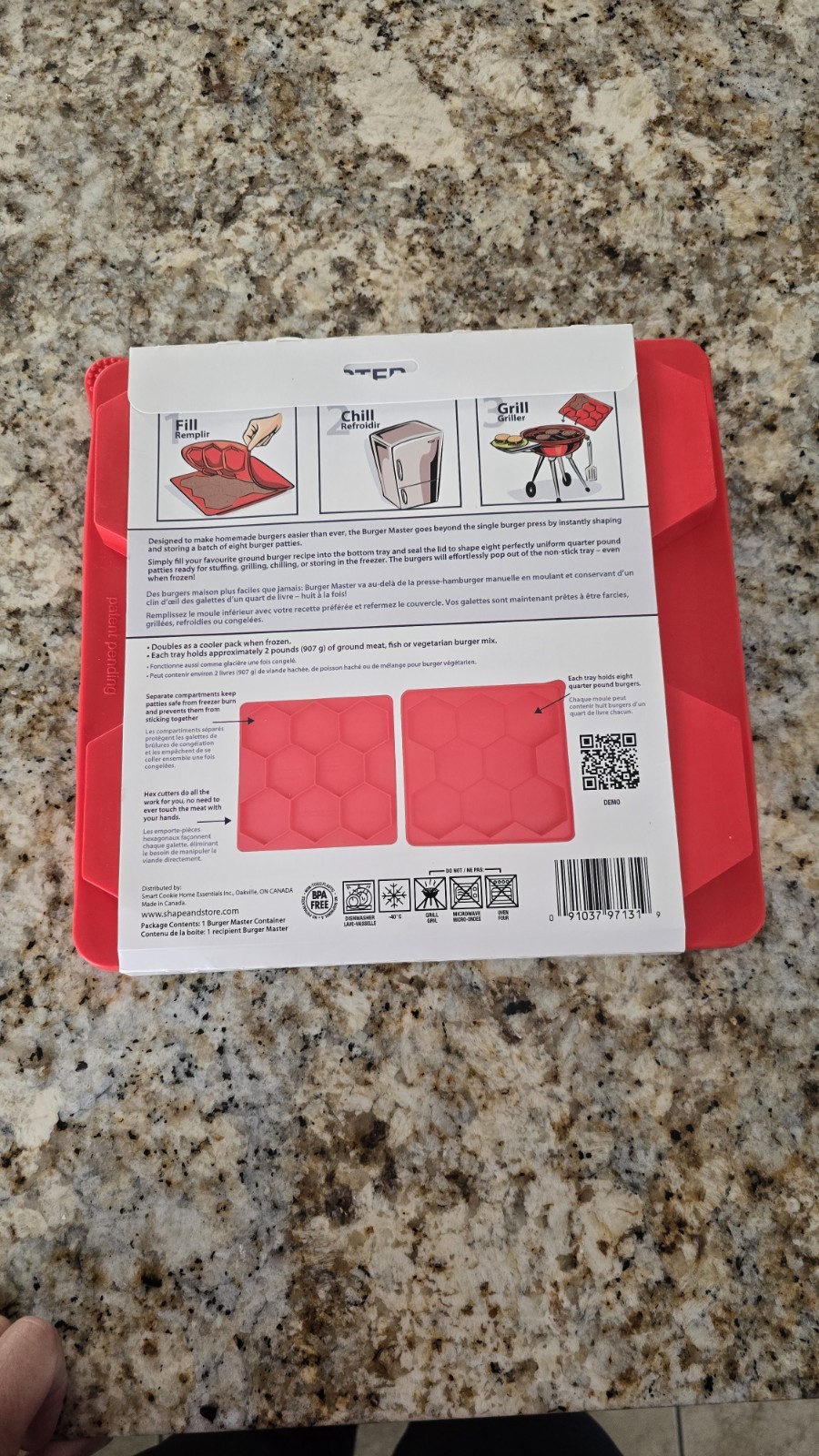 NIP Burger Master Innovative 8-in-1 Burger Press & Freezer Container Silicone gallery