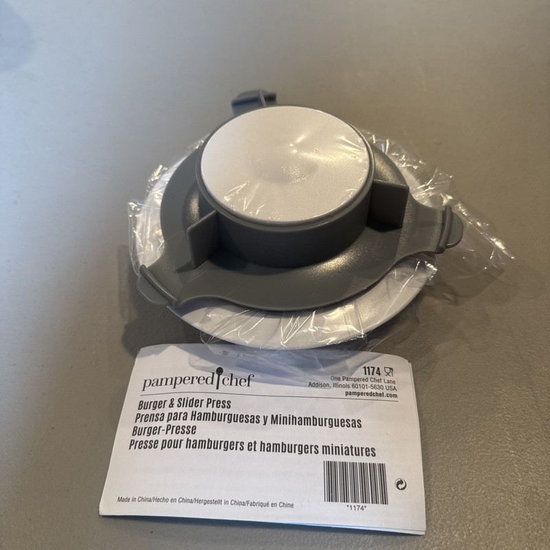Pampered Chef Burger & Slider Press #1174 New Sealed Package Adjustable 3 Pieces gallery