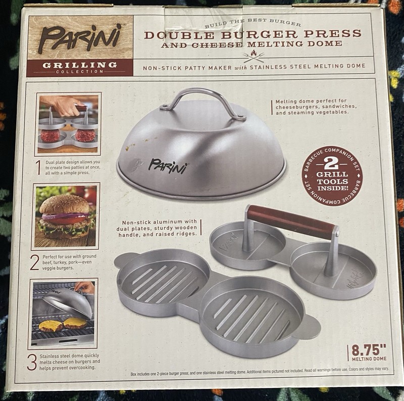 Parini Double Burger Press And Cheese Melting Dome gallery