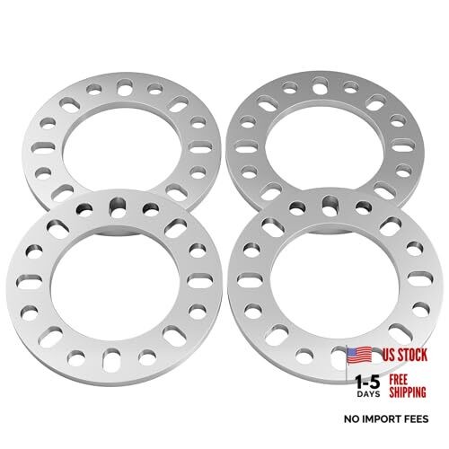 4PCS 8 Lug Wheel Spacers 1/2 Inch (12mm) Thick, 8x6.5 8x165.1 Pack of 4, 12mm