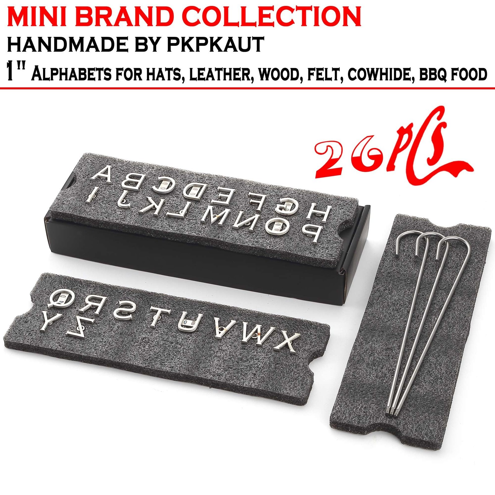 26Pcs Mini 1" Branding Irons, Alphabet Custom Wood Branding Iron Personalized... gallery